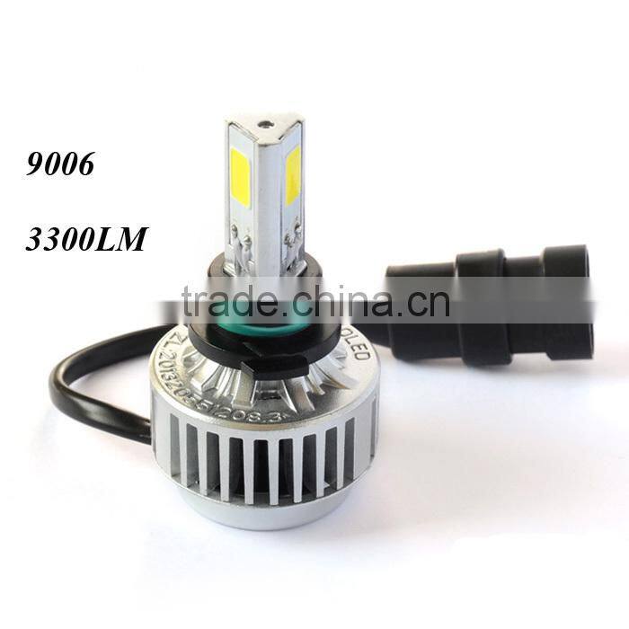 Brightest 3 sides emitting 3300lm H7 H8 H9 H11 9005 9006 car led lamp