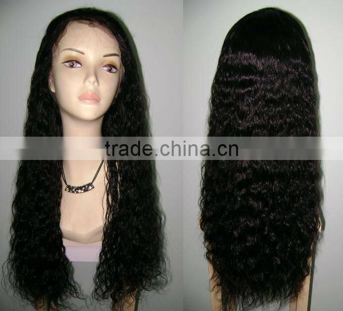 China alibaba peruvian lace wig long black wig peruvian virgin hair