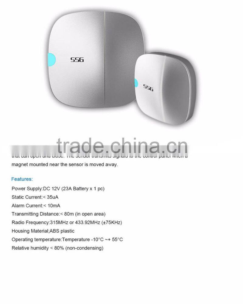 safe alarm system accessories such as remote controlers PIR motion sensors door or window sensors doorbell RFID tags