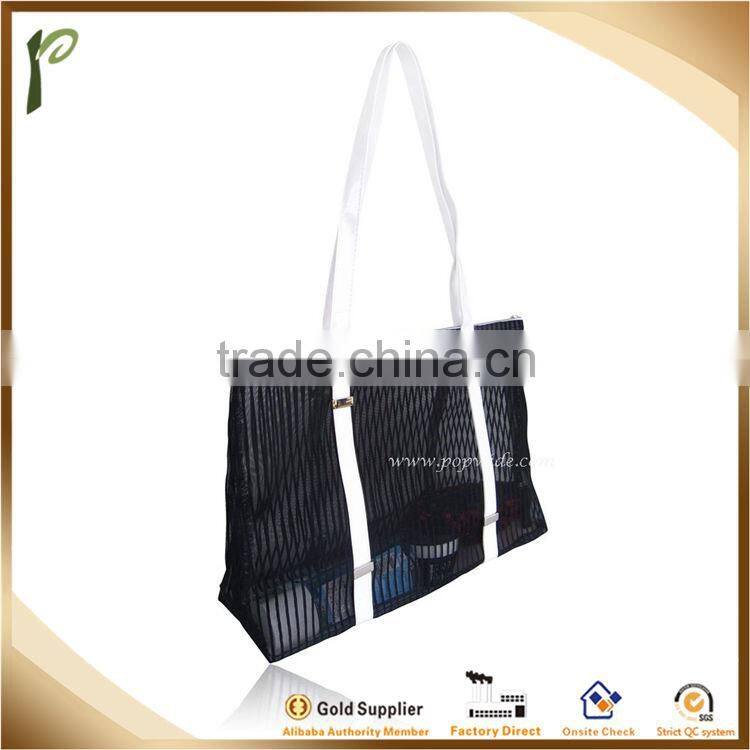Popwide newest 2014 Mesh Beach Bag/custom tote bag