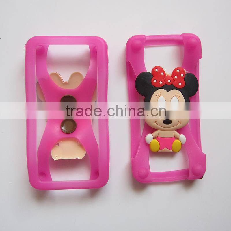 3D Cartoon Phone Case Universal Cell Phone Silicone Bracelet Bumper