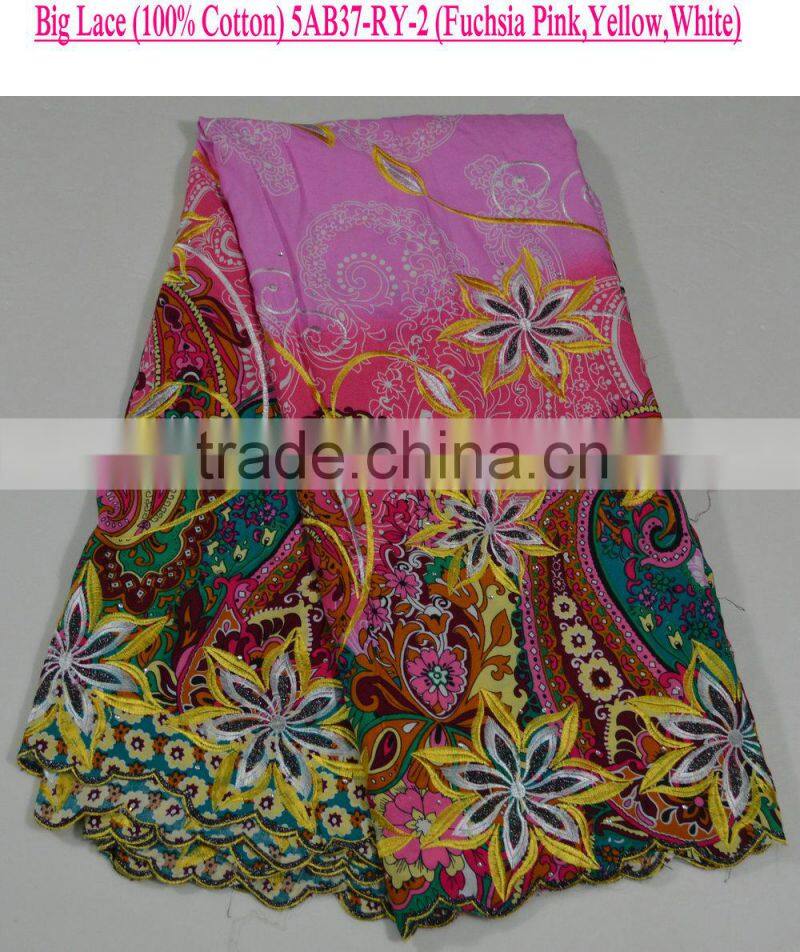 Blue Swiss voile lace big lace for sale