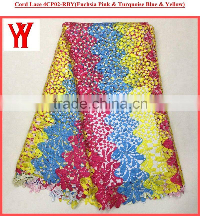 New african fashion dress designs african sequins cord lace fabric with breads