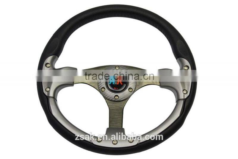 Hot sale 13 inch plastic driving car steering wheel flat