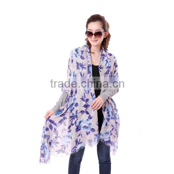 Lady chiffon scarves fabric 100% polyester fabric for scarves