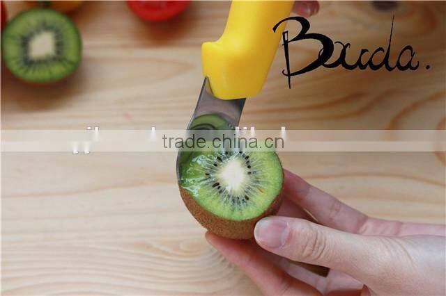 8" Good quality hot sell plastic and aluminium handle ice-cream spoon BD-T300