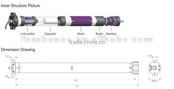 roller blind tubular motor FT45S-40/15