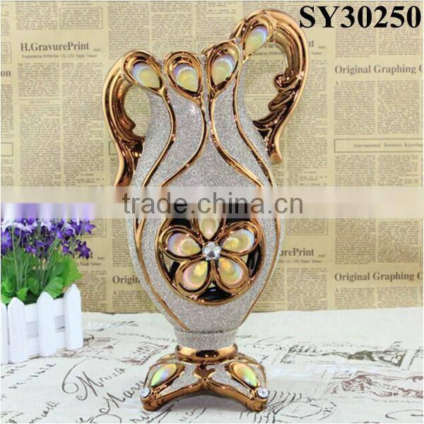 2015 galvanized new design ceramic vase