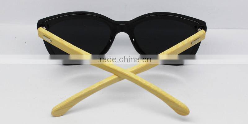 2016 newest designer cat eye women bamboo sunglasses