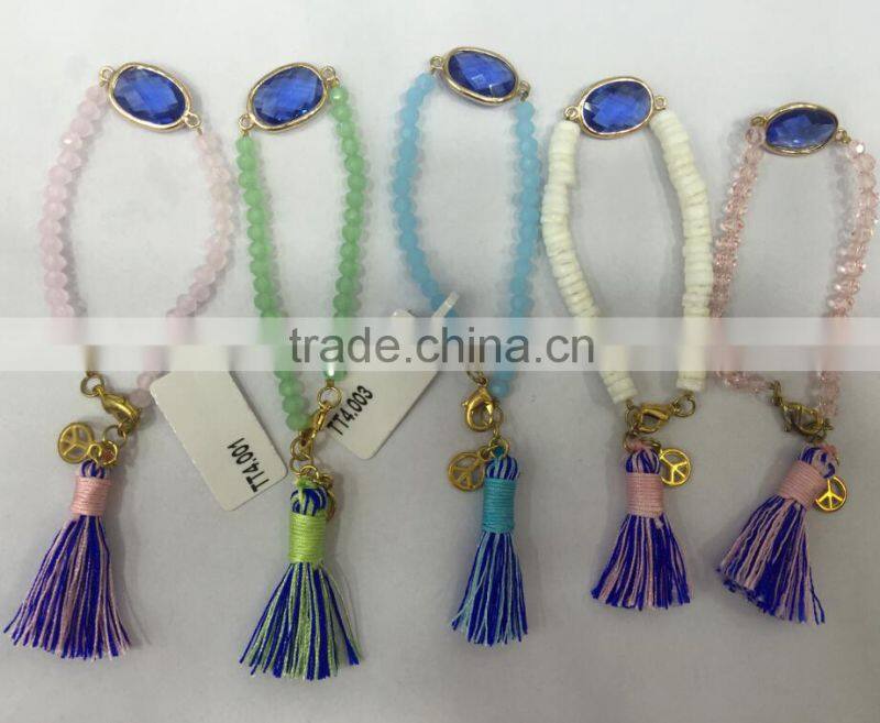 2015 Latest Popular Natural Stone Beads Chain Link Bracelet