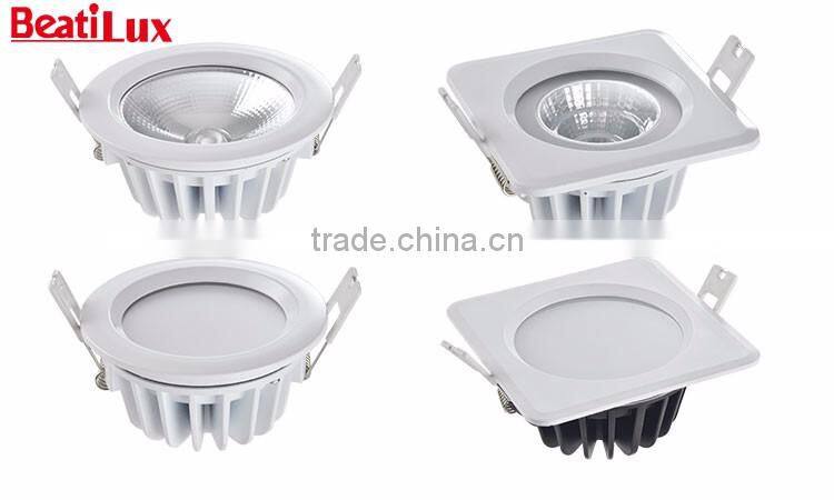 LED recessed ceiling cob downlight crystal 18W square and round Ip65 led light downlight