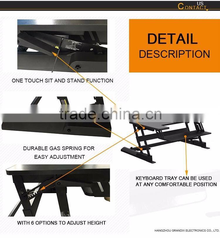 Trade assurance 6 height adjustment flexible computer desk