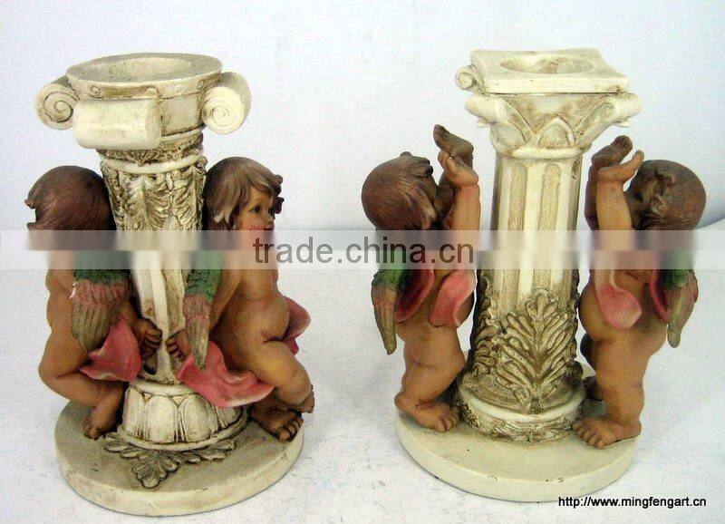 resin angel candleholder