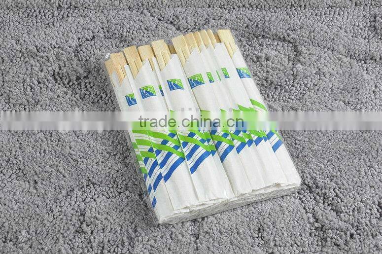 Paper wrapped Sleeve Disposable Bamboo twin Chopsticks ,custom chopstick sleeves