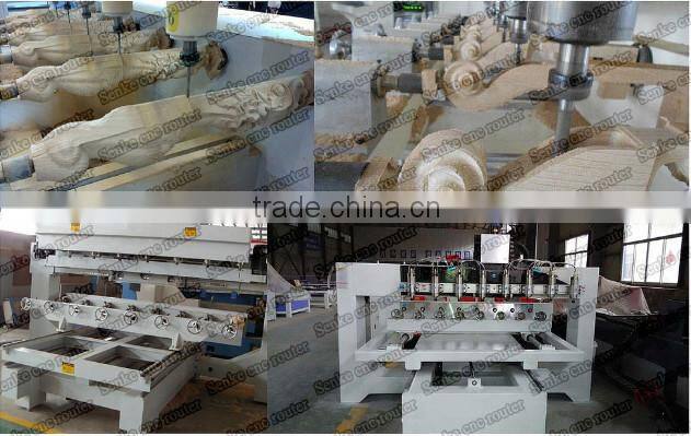 wood Buddha carving machine for rotary axis 3d wood furniture columns sofa stair handrail MDF statue