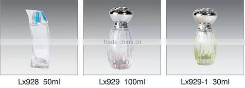 15ml,100ml Various shapes perfume glass bottle with lid