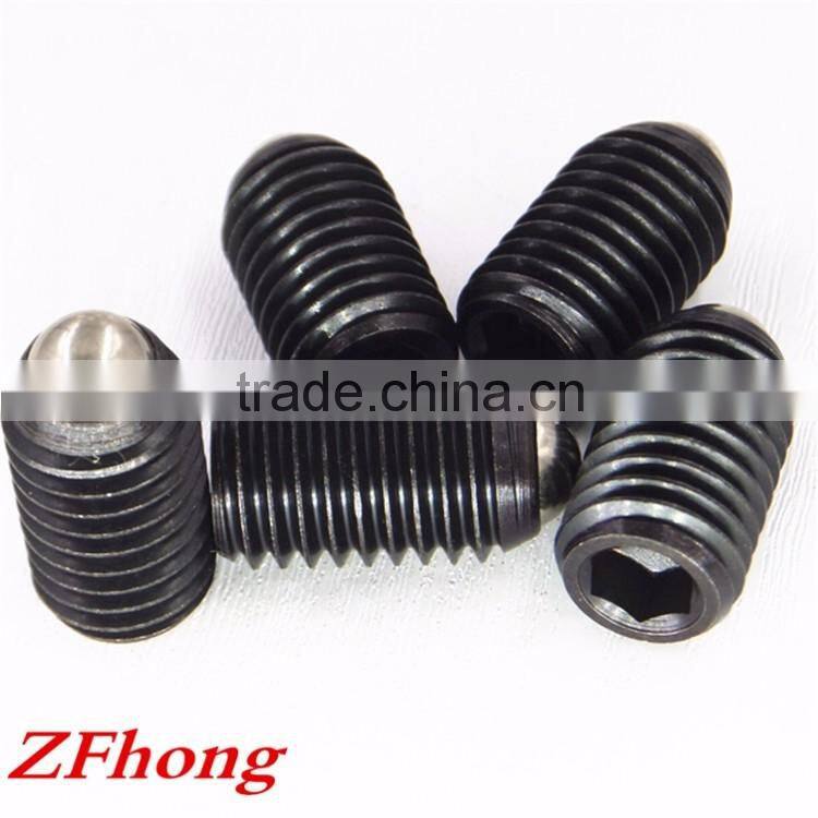 m3 - m16 12.9 grade carbon steel black oxide hex socket head spring ball plunger set screw