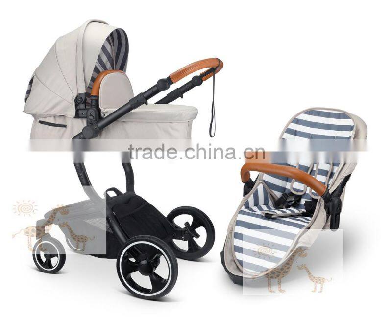 Best Baby Europe Standard Pram Strollers 3 IN 1 Purple Baby Stroller