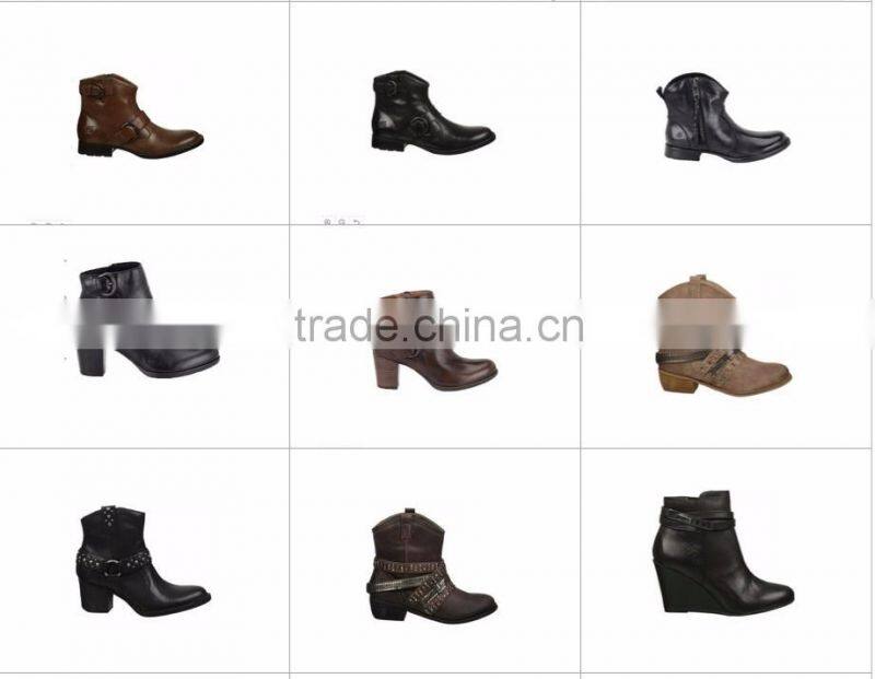 000049 Italy design cowhide leather ankle boot from factory