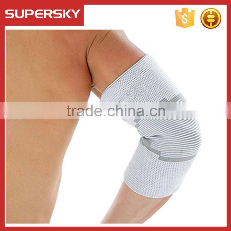 V-666 wholesale custom colorful nylon spandex elastic elbow support sleeve brace sport compression arm sleeve