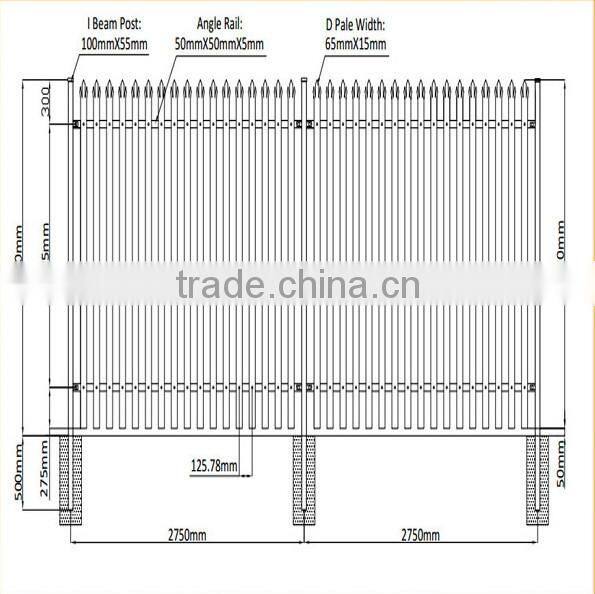 cheap palisade fence modern and beautiful wrought iron fencing china manufacturer