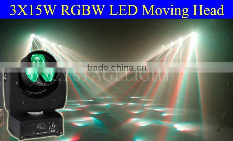 Diamond 3x15W RGBW 4in1 Led Mini Zoom Moving Head Stage Performance Light