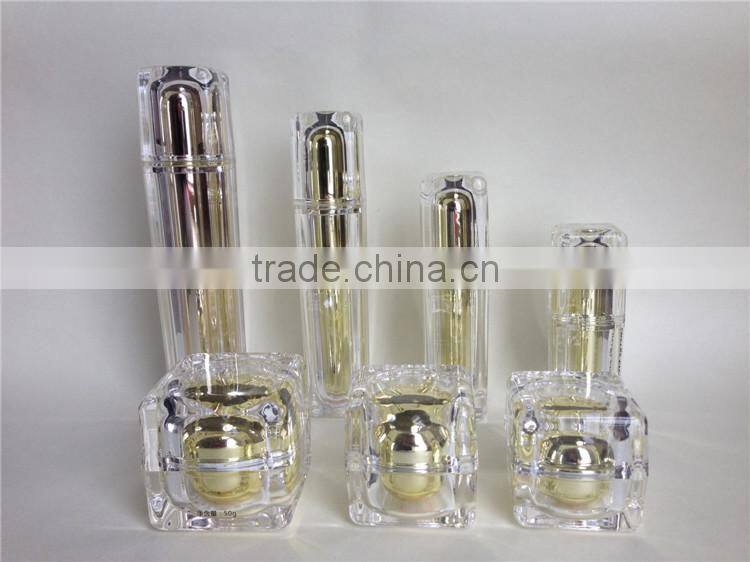 Acrylic square cheap luxury cosmetic packaging set