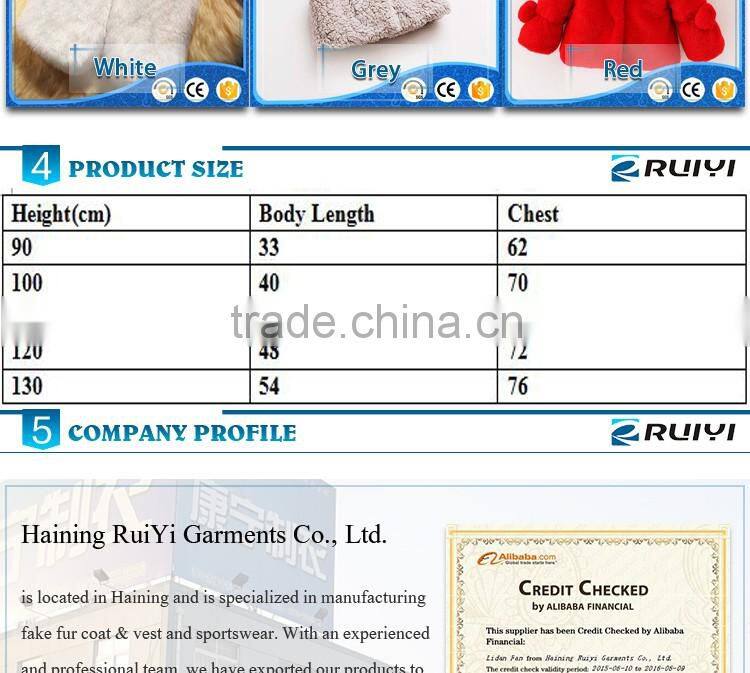 bulk wholesale kids vest faux fur winter waistcoat