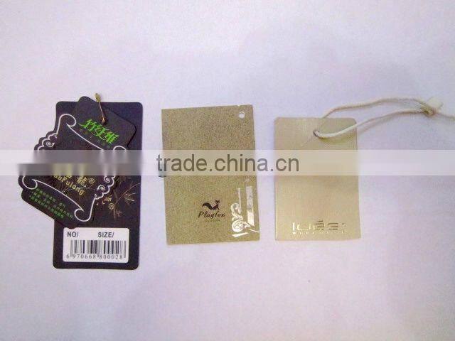 Custom clothing tags / hang tag / garment hangtag
