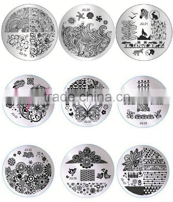 New 2016 round shape nail art stamping plate 5.6cm nail art image plate