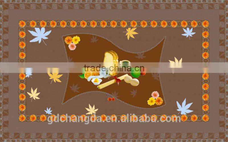 brown and white tablecloth pvc tablecloth