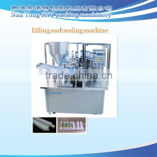 Aluminum tube filling and sealing machine for ointment,viscosity