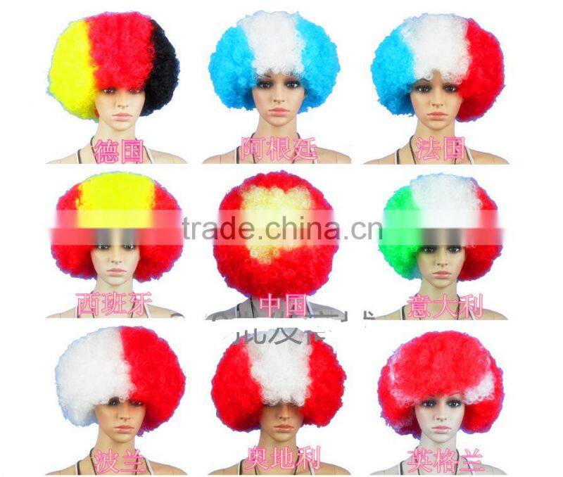 best selling products football fans wig synthetic hair wig