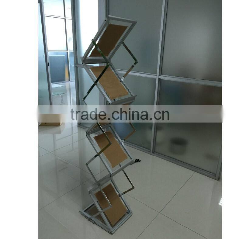 Portable brochure holder,literature display rack A4 size acrylic pop up stand