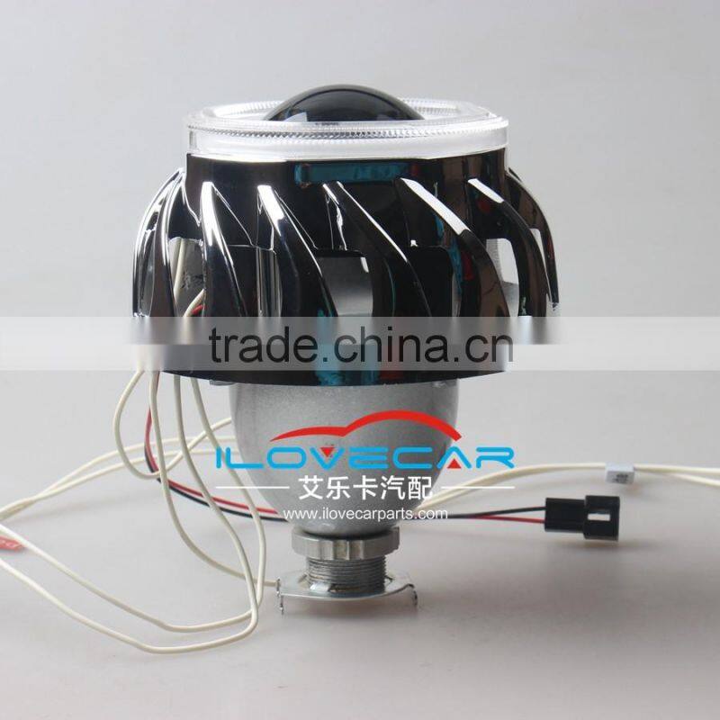 LED angel eye projector lens kit, 2016 new H1 flash hid projector lens