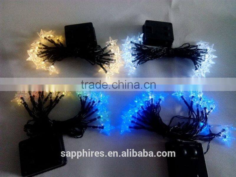 led solar christmas decoration string light with stars