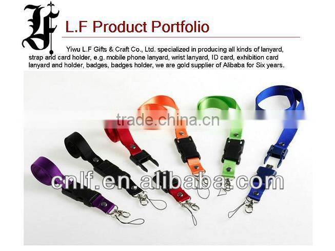 Short and Bright Soft PVC Lanyard for Mobile Phone and Tablet