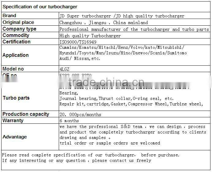 4LGZ MAN Truck Turbo 5232 988 3279 51-09100-7147