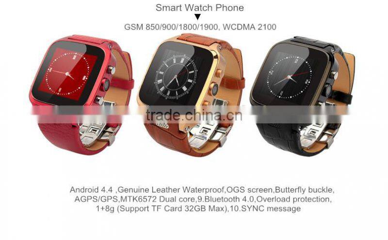 2015 Brand new fashion W9 Bluetooth smart phone wrist watch for Samsung