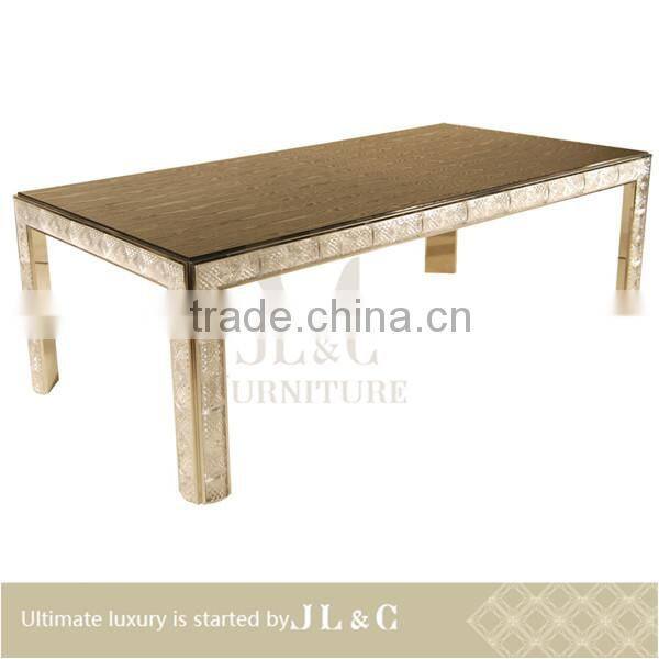 2014 New crystal wooden dining room set, luxury dining table, JT14 from china supplier-JL&C Furniture