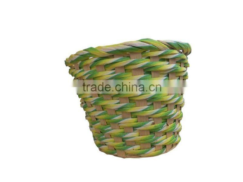 Wholesale green cornhusk storage basket