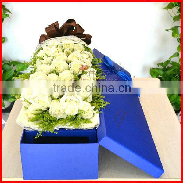 Luxury Blue Fancy High Quality Wedding Gift Flower Box Wholesale