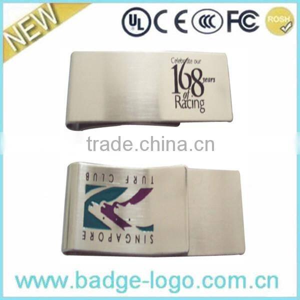 Hot metal letters logo money clip