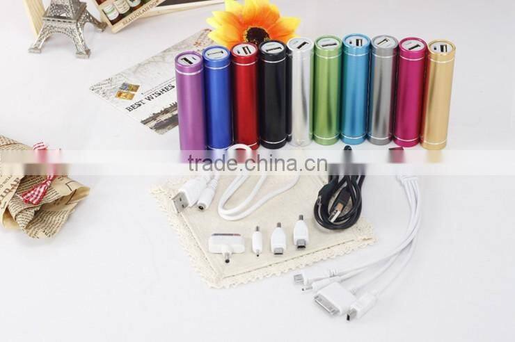 2016 cylinder shape power bank, power bank with LED light,