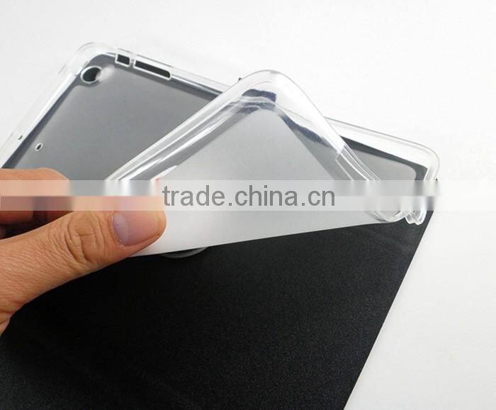 business style color TPU clear back soft shell cover for ipad mini mix color tablet case
