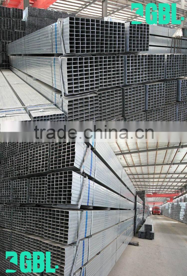 hollow section suqare and rectangular pre Galvanised Carbon Steel Pipe