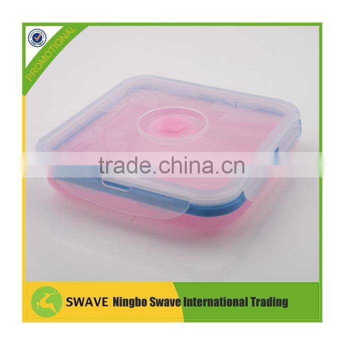 Square Collapsible silicon storage container