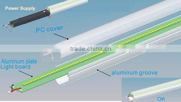 Alibaba china suppliers light led DLC certificated 5 years warranty 1200mm/4ft 18W t8 led tube