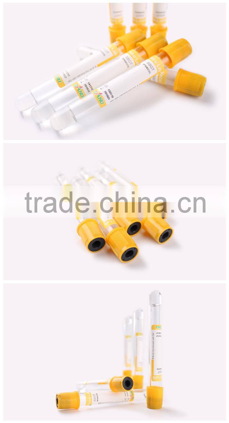 Design custom disposable vacuum blood collection tube vacutainer