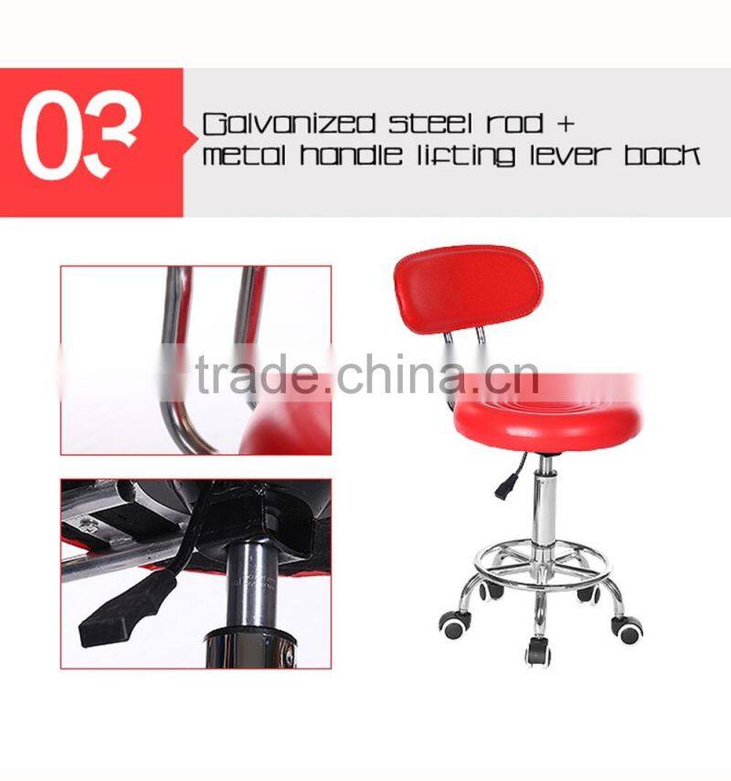 Swivel beauty bar chair with wheels for sales